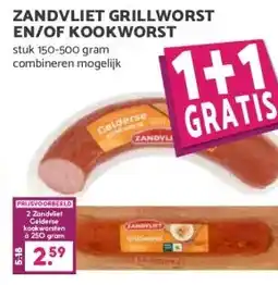 Coop ZANDVLIET GRILLWORST EN/OF KOOKWORST aanbieding