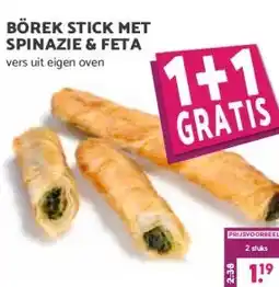 Coop BÖREK STICK MET SPINAZIE & FETA aanbieding