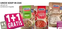 Coop UNOX SOEP IN ZAK aanbieding
