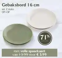 Coop Gebaksbord 16 cm aanbieding