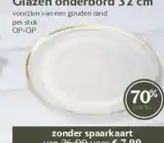 Coop Glazen onderbord 32 cm aanbieding