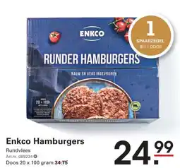Sligro Enkco Hamburgers aanbieding