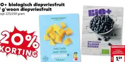 Coop BIO+ biologisch diepvriesfruit of g'woon diepvriesfruit aanbieding