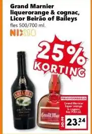 Coop Grand Marnier liquerorange & cognac, Licor Beirão of Baileys aanbieding