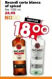 Coop Bacardi carta blanca of spiced aanbieding