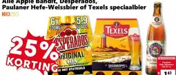 Coop Alle Apple Bandit, Desperados, Paulaner Hefe-Weissbier of Texels speciaalbier aanbieding