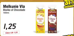 Budget Food Melkunie Vla Blanke of Chocolade aanbieding