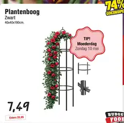 Budget Food Plantenboog Zwart aanbieding