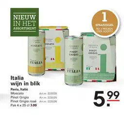Sligro Italia wijn in blik aanbieding
