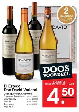 Sligro El Esteco Don David Varietal aanbieding