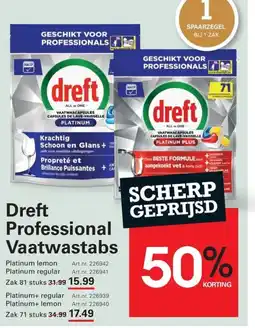 Sligro Dreft Professional Vaatwastabs aanbieding