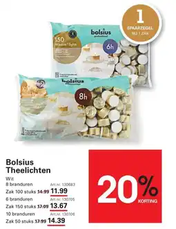 Sligro Bolsius Theelichten aanbieding