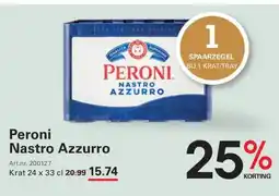 Sligro Peroni Nastro Azzurro aanbieding