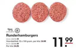 Sligro Runderhamburgers aanbieding
