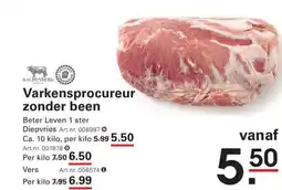 Sligro Varkensprocureur zonder been aanbieding