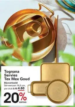 Sligro Tognana Servies Tex Mex Goud aanbieding