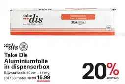 Sligro Take Dis Aluminiumfolie in dispenserbox aanbieding
