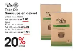 Sligro Take Dis Sauscups en deksel aanbieding
