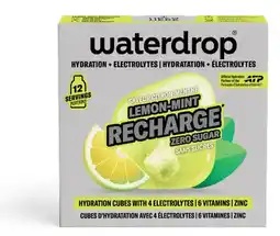De Online Drogist Waterdrop Lemon-Mint Recharge Hydratation Cubes aanbieding