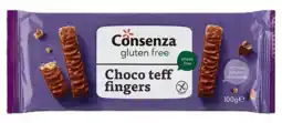 De Online Drogist Consenza Gluten Free Choco Teff Fingers aanbieding