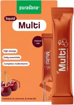 De Online Drogist Purasana Multivitam Liquid Gel Sticks aanbieding