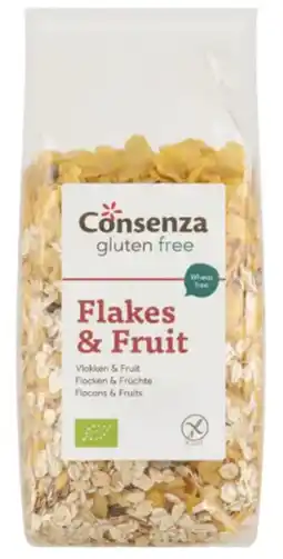 De Online Drogist Consenza Glutenvrij Flakes & Fruit aanbieding