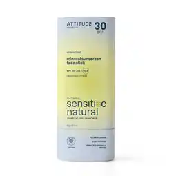 De Online Drogist Attitude Sensitive Natural SPF30 Sunscreen Face Stick aanbieding