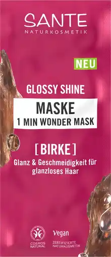 De Online Drogist Sante Naturkosmetik Glossy Shine Haarmasker aanbieding
