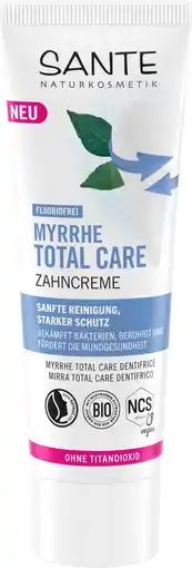 De Online Drogist Sante Naturkosmetik Mirre Total Care Tandpasta aanbieding