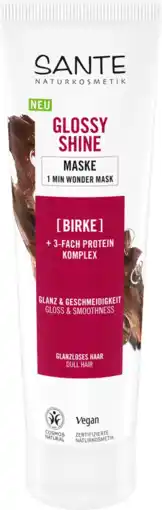 De Online Drogist Sante Naturkosmetik Glossy Shine Haarmasker aanbieding