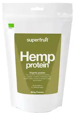 De Online Drogist Superfruit Hennep Protein Poeder 500GR aanbieding