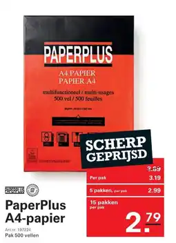Sligro PaperPlus A4-papier aanbieding