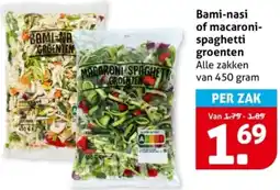Hoogvliet Bami-nasi of macaroni spaghetti groenten aanbieding