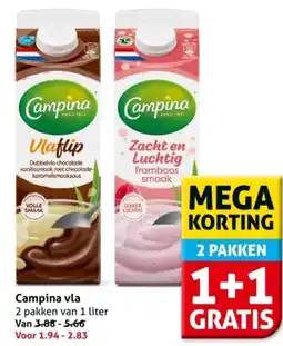 Hoogvliet Campina vla aanbieding