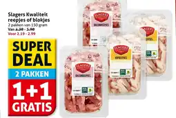 Hoogvliet Slagers Kwaliteit reepjes of blokjes aanbieding