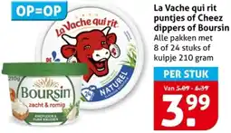 Hoogvliet La Vache qui rit puntjes of Cheez dippers of Boursin aanbieding