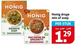 Hoogvliet Honig droge mix of soep aanbieding