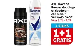 Hoogvliet Axe, Dove of Rexona douchegel of deodorant aanbieding