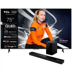 MediaMarkt Tcl 75t69c Qled Google Tv 75 (2025) + Q75h Soundbar Bundle aanbieding