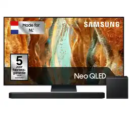 MediaMarkt Samsung Qn74f Neo Qled 4k Tv 65 (2025) + Samsung Q-series Hw-q800f/xn Soundbar Bundle aanbieding