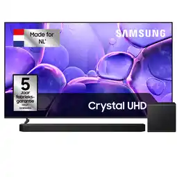 MediaMarkt Samsung U8000f Crystal Uhd Tv 75 (2025) + Samsung Q-series Hw-q800f/xn Soundbar Bundle aanbieding