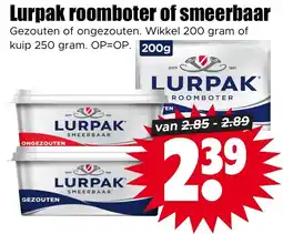 Dirk Lurpak roomboter of smeerbaar aanbieding