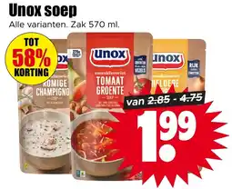 Dirk Unox soep aanbieding