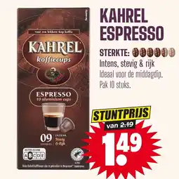 Dirk Kahrel espresso aanbieding