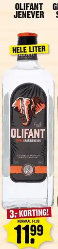 Dirk Olifant jenever aanbieding