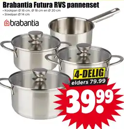 Dirk Brabantia Futura RVS pannenset aanbieding