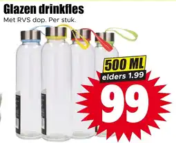 Dirk Glazen drinkfles aanbieding