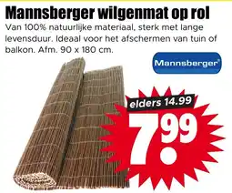 Dirk Mannsberger wilgenmat op rol aanbieding