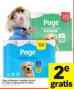 Albert Heijn Page toiletpapier compleet schoon aanbieding