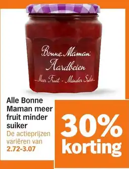 Albert Heijn Alle Bonne Maman meer fruit minder suiker aanbieding